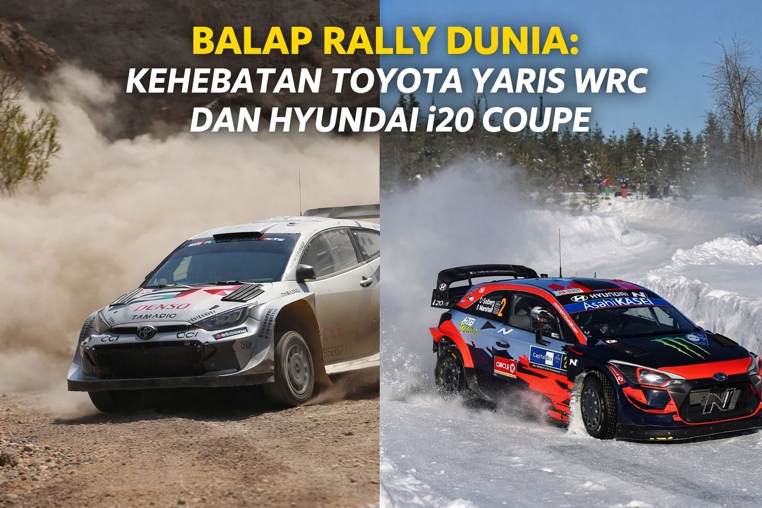 Balap Rally Dunia: Kehebatan Toyota Yaris WRC dan Hyundai i20 Coupe